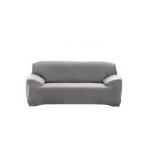 L&h-cfcahl - 2 Places 145-185cm,Gris Housse de Canapé 2 Place Housse Canapé Extensible avec Accoudoir avec 2 Housses de Coussin Couverture Universelle