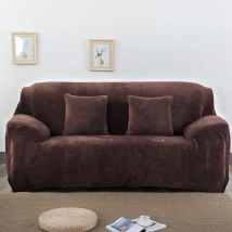 Soekavia - Housse de Canapé 1 2 3 4 Places (coussin non inclus) Couleur Unie Housse de Protection en Facile à Installer Tissu élastique Extensible