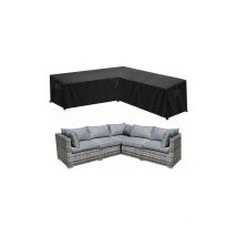 Tigrezy - Housse de canapé d'angle de jardin étanche 210D Oxford housse anti-poussière pour meubles de jardin housse de canapé d'angle en forme de l