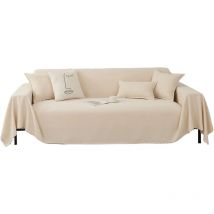 Ersandy - Housse de canapé Extensible Serviette de canapé Décoration Universel Quatre Saisons Tissées Canapé Serviette Protège Canapé pour