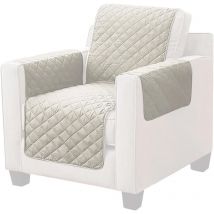 Emmevi Mv S.p.a. - Housse de canapé Matelassée Douce Protégez Save Sofa Fauteuil Couleur unie Crème - 1 Place