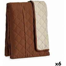 Giftdecor - Housse de canapé matelassée brun beige 290 x 200 x 0,5 cm (6 unités)
