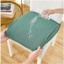 Housse De Chaise 2 PièCes Housse De Coussin De Chaise Housse De SièGe De Chaise ImperméAble déMontable Housse Assise Chaise Elastique Jacquard pour