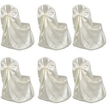 Housse de chaise crème pour le banquet de mariage 6 pièces
