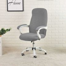 Housse de chaise de bureau M-Colour Waterproof Grey Stretch Jacquard Computer Chair Cover (For Armchair)