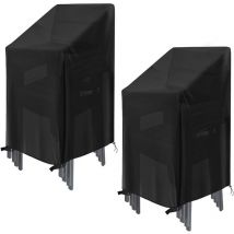 Msbd - Housse de chaise de jardin 2pcs - Tissu Oxford 210D imperméable - Protection pour chaises d'extérieur (7575120cm)