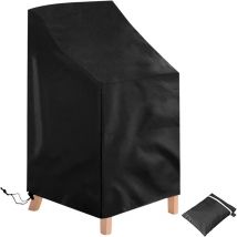 Housse de chaise de jardin empilable imperméable, housse de chaise d'extérieur en tissu Oxford pour chaises de jardin et de balcon, housse de