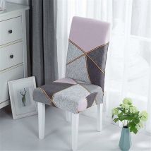 Housse de Chaise de Salle à Manger Patchwork Imprimé Couverture de Chaise Lavable de Housse de Chaise Extensible Décoration de Mariage Hôtel