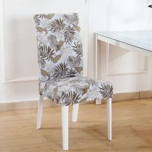 Linghhang - Housse De Chaise De Salle à Manger Élastique 6 Pièces Housse De Chaise Universelle Imprimée Housse De Chaise Antidérapante Pour La Maison