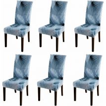 Housse de Chaise Extensible 6 Pièces, Housse de Salle à Manger Amovible Lavable Housse de Chaise pour Salle à Manger Bouquet de Mariage Moderne,