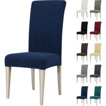Housse de Chaise, Extensible Housse Chaise Salle à Manger, Universel Housse pour Chaise, Housses de Chaises Lavable, Bleu(4 Pièces)