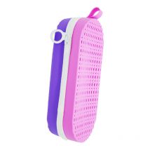 Étui de protection en silicone pour lunettes de natation avec trou de drainage et fermeture éclair