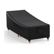 Housse de chaise longue de jardin 210 x 80 x 45/75 cm avec aérations, housse de chaise longue de jardin robuste 600D, imperméable, avec revêtement
