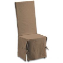 Atelier Du Coton - Housse de chaise Renato taupe coton