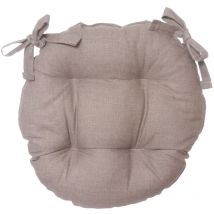Webmarketpoint - Housse de chaise ronde liseré gris tourterelle