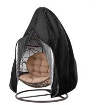Wenh - Housse de chaise suspendue, housse de protection de chaise d'œuf, housse de meubles imperméable pour terrasse extérieure avec fermeture éclair