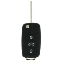 Housse De Cle En Silicone 3 Boutons Noire Pour Volkswagen z