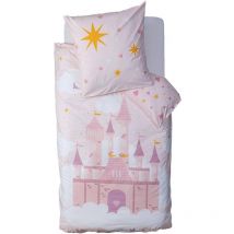 Housse de couette + 1 taie 140 x 200 cm Chateau de princesse