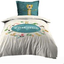 Housse de couette + 1 taie 140 x 200 cm La ronde des amis