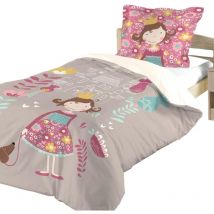 Housse de couette + 1 taie 140 x 200 cm Princesse Lena