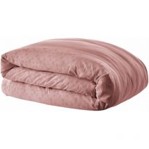 Terre De Nuit - Housse de couette 100% coton broderie anglaise rose 240x220