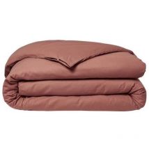 Housse de couette TODAY Essential - 240 x 260 cm - 2 personnes - 100% Coton uni - Terracotta