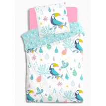 Housse de couette 140x200 ara + 1 taie