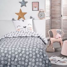 Housse de couette 140x200 Funny 2.1 + 1 taie 100% coton 57 fils