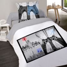 Housse De Couette 140x200 Liberty + 1 Taie 100% Coton