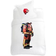 Housse de couette 140x200 Pompier billy + 1 taie