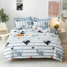 Housse de couette 155x220cm + 2 Taies d'oreiller 80x80cm, Pour deux personnes