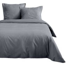 Housse de couette 200 x 200 cm uni Gris