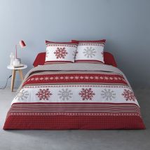 Housse de couette 200x200 Adèle + 2 taies coton flanelle