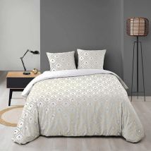 Housse de couette 220 x 240 cm + 2 taies 100% microfibre Izac