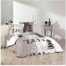 Housse de couette - 220 x 240 cm + taies - Galets zen