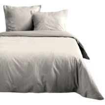 Housse de couette 220 x 240 cm uni ivoire