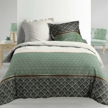 Housse de couette 220x240 + 2 taies Belor coton Percale 78 fils