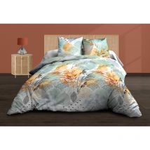 Housse de couette 220x240 + 2 taies - Pur coton 57 fils - Aquarel