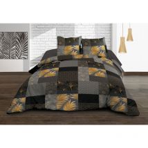 Housse de couette 220x240 + 2 taies - Pur coton 57 fils - Doha