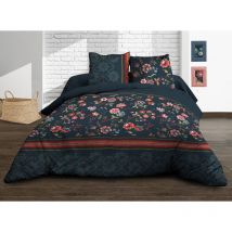 Housse de couette 220x240 + 2 taies - Pur coton 57 fils - India