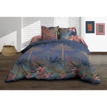Housse de couette 220x240 + 2 taies - Pur coton 57 fils - Maupiti