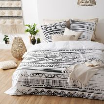 Housse de couette 220x240 Ethnik + 2 taies 100% coton 57 fils