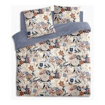 Housse de couette 240x220 Alesio + 2 taies coton percale 80 fils