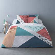 Housse de couette 240x220 Bedin + 2 taies coton 42 fils