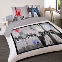 Housse de couette 240x220 liberty + 2 taies 100% coton