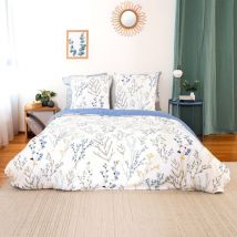Housse de couette 240x220 Satin Fanille + 2 taies 100% coton 78 fils