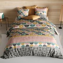 Atelier Du Coton - Housse De Couette 240x220 Thanos + 2 Taies Coton 57 Fils