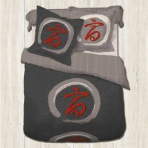 Housse de couette 240x220 Zen Spirit + 2 taies coton 57 fils