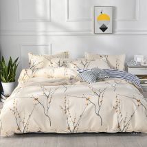 Housse de couette 240x220cm + 2 Taies d'oreiller 65x65cm, Pour deux personnes