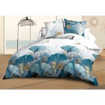 Housse de couette 240x260 + 2 taies - Microfibre - Ginko